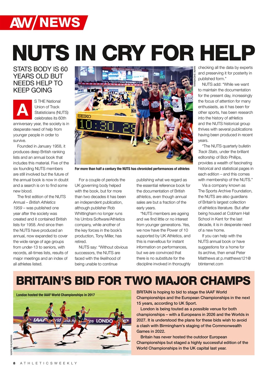 AW – Athletics Weekly Magazine Preview Pages