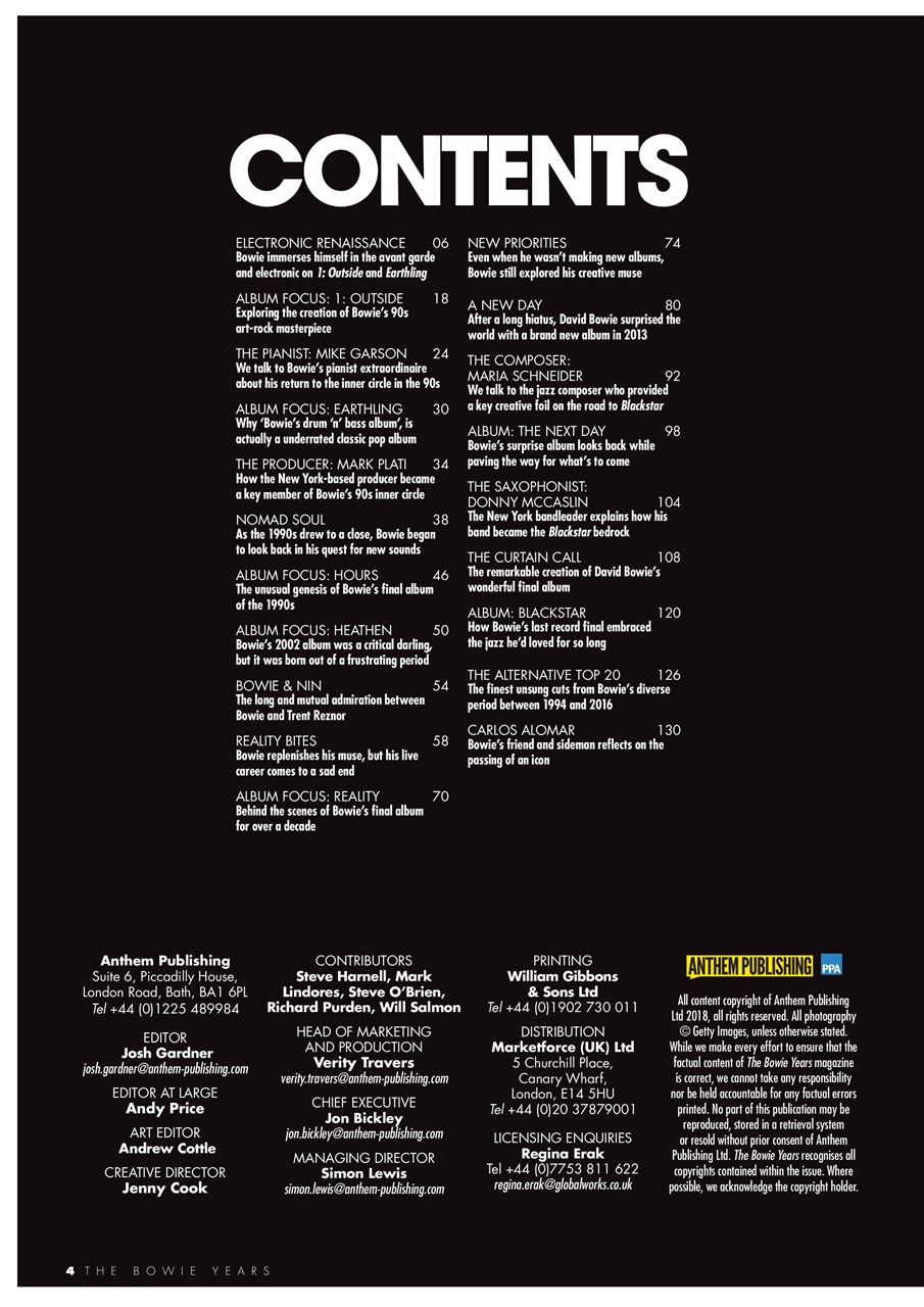 The Bowie Years Preview Pages