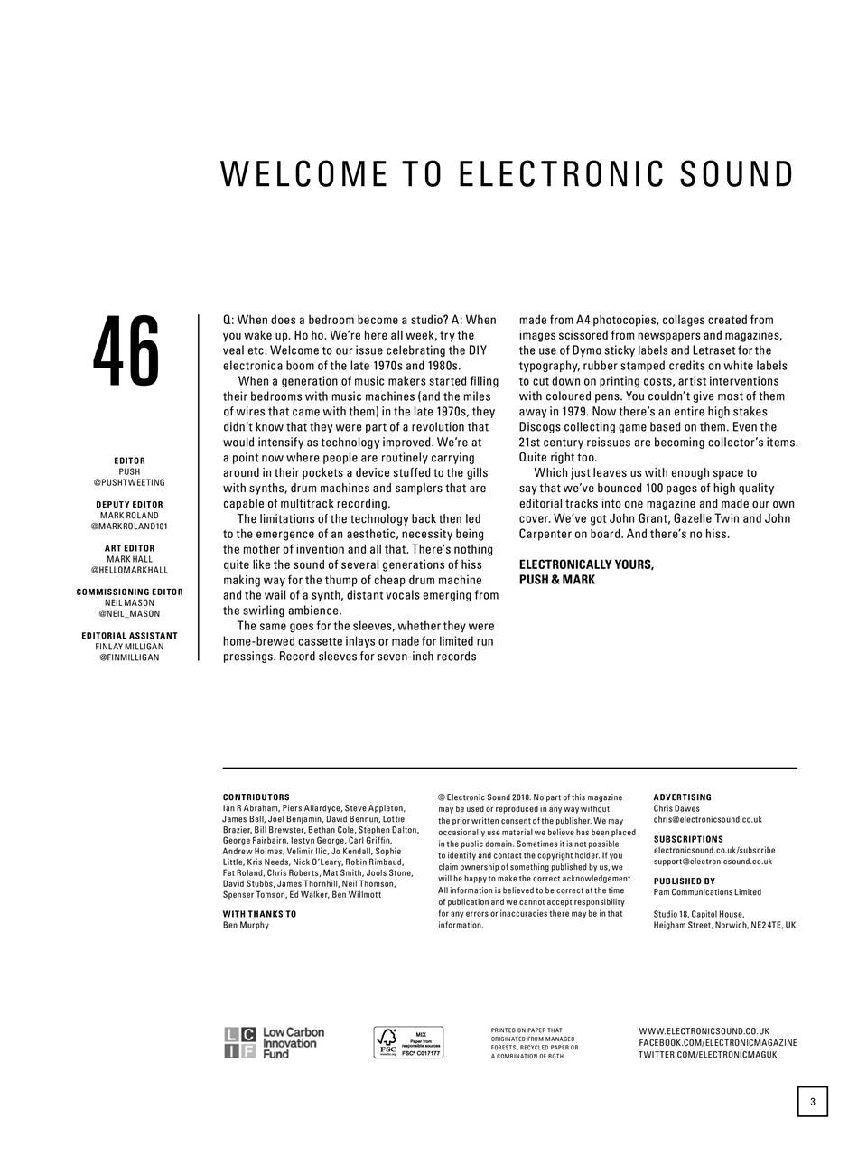 Electronic Sound Preview Pages