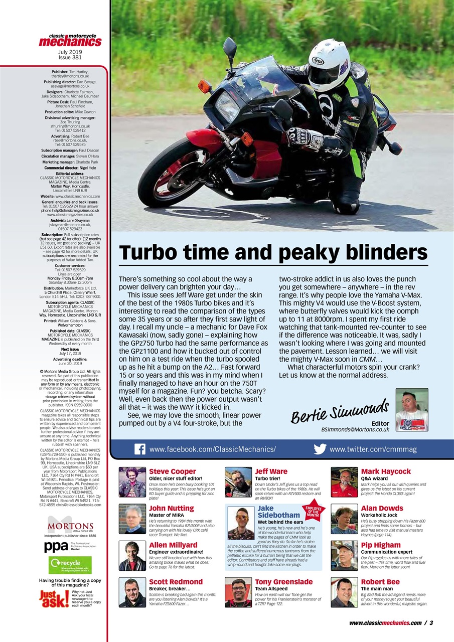 Classic Motorcycle Mechanics Preview Pages