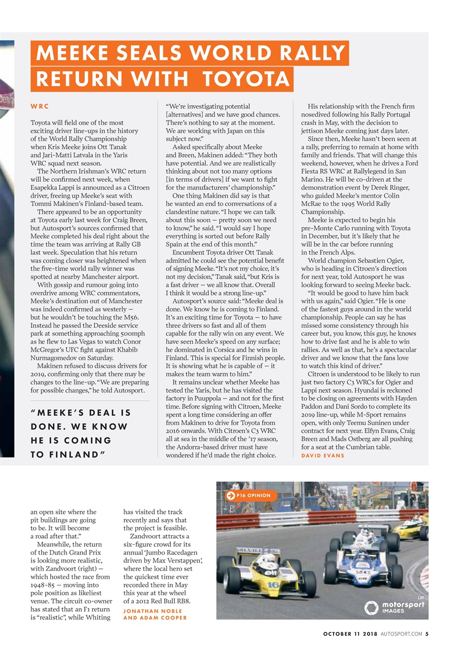 Autosport Preview Pages