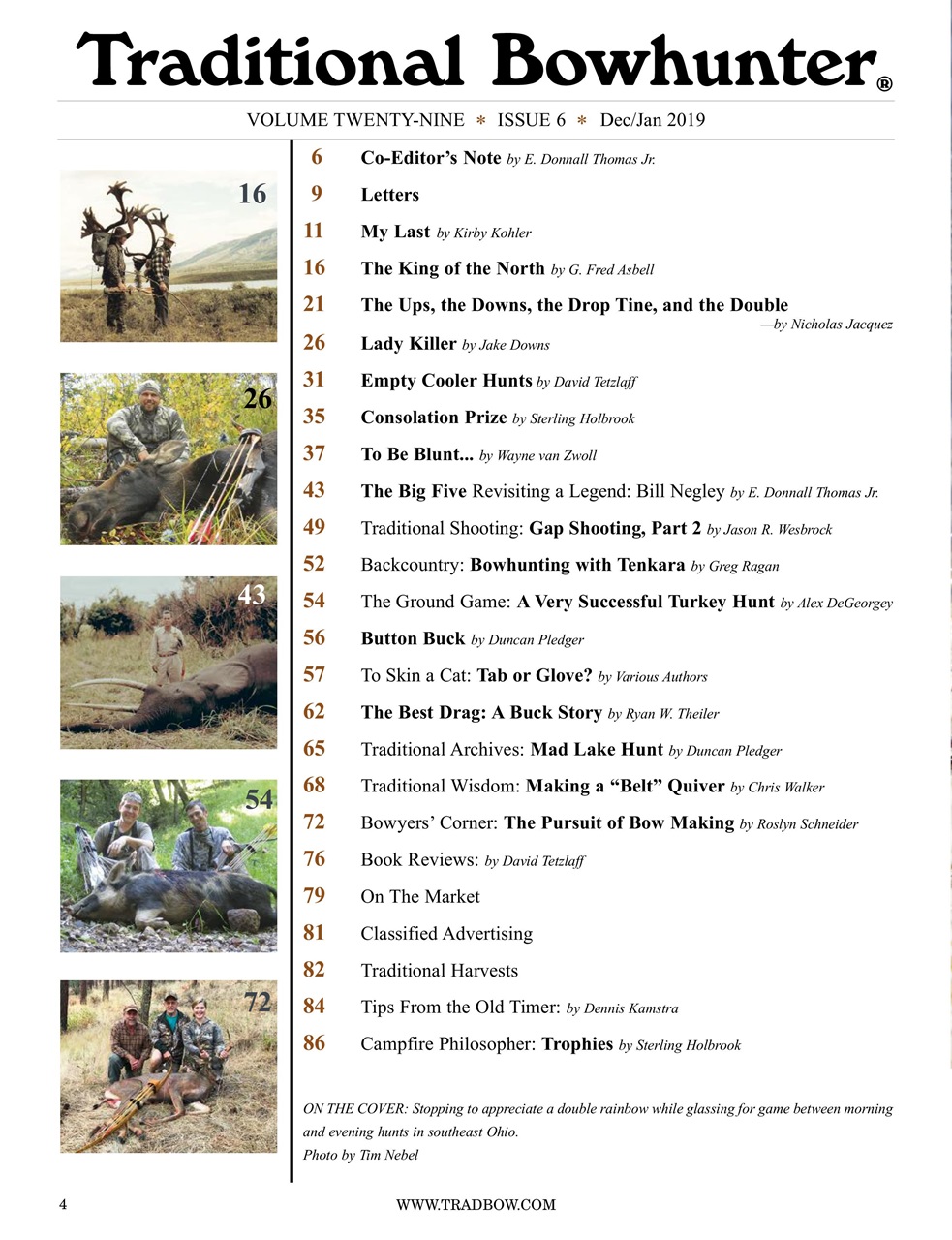 Traditional Bowhunter Magazine Preview Pages