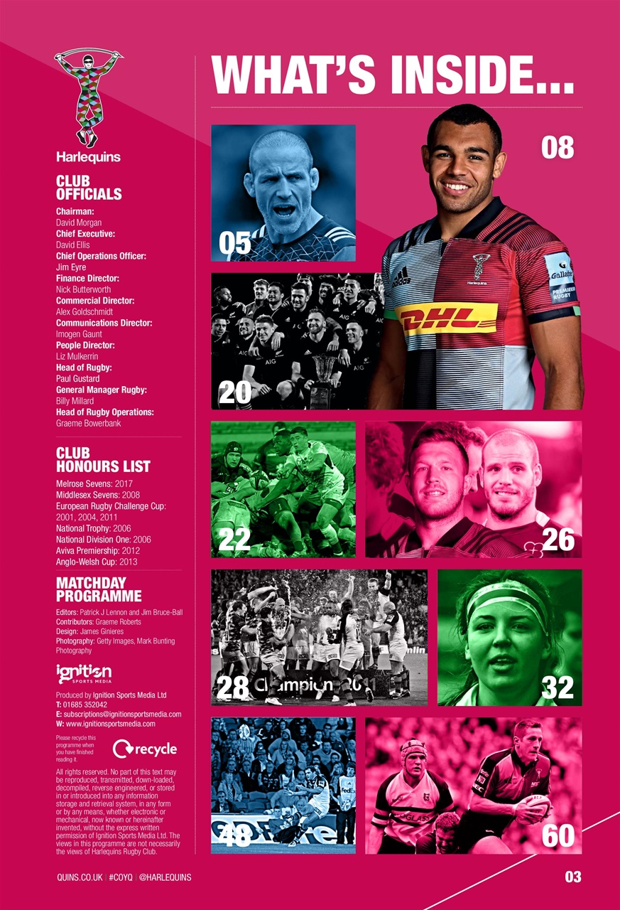 Harlequins Preview Pages