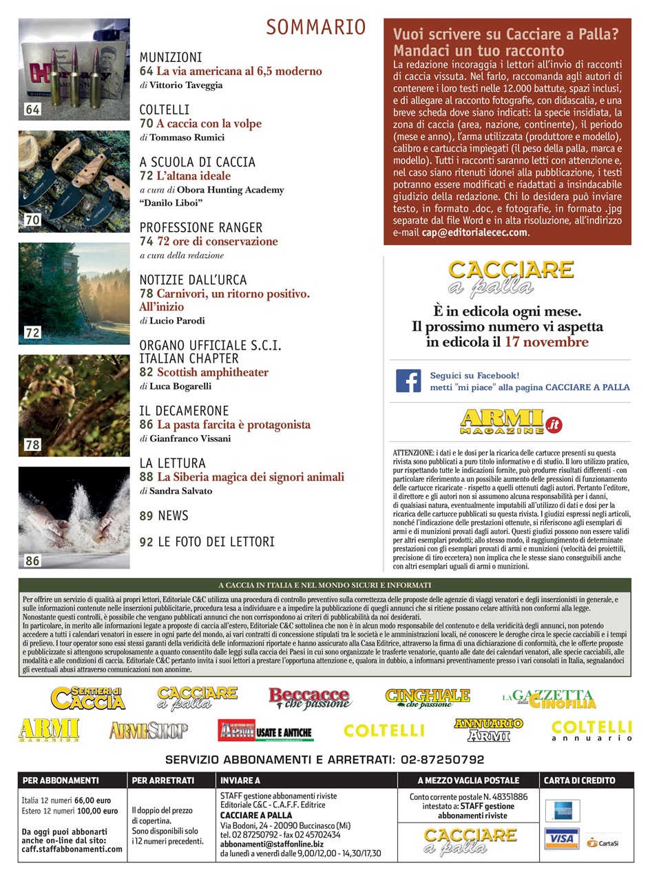 Caccia Magazine Preview Pages