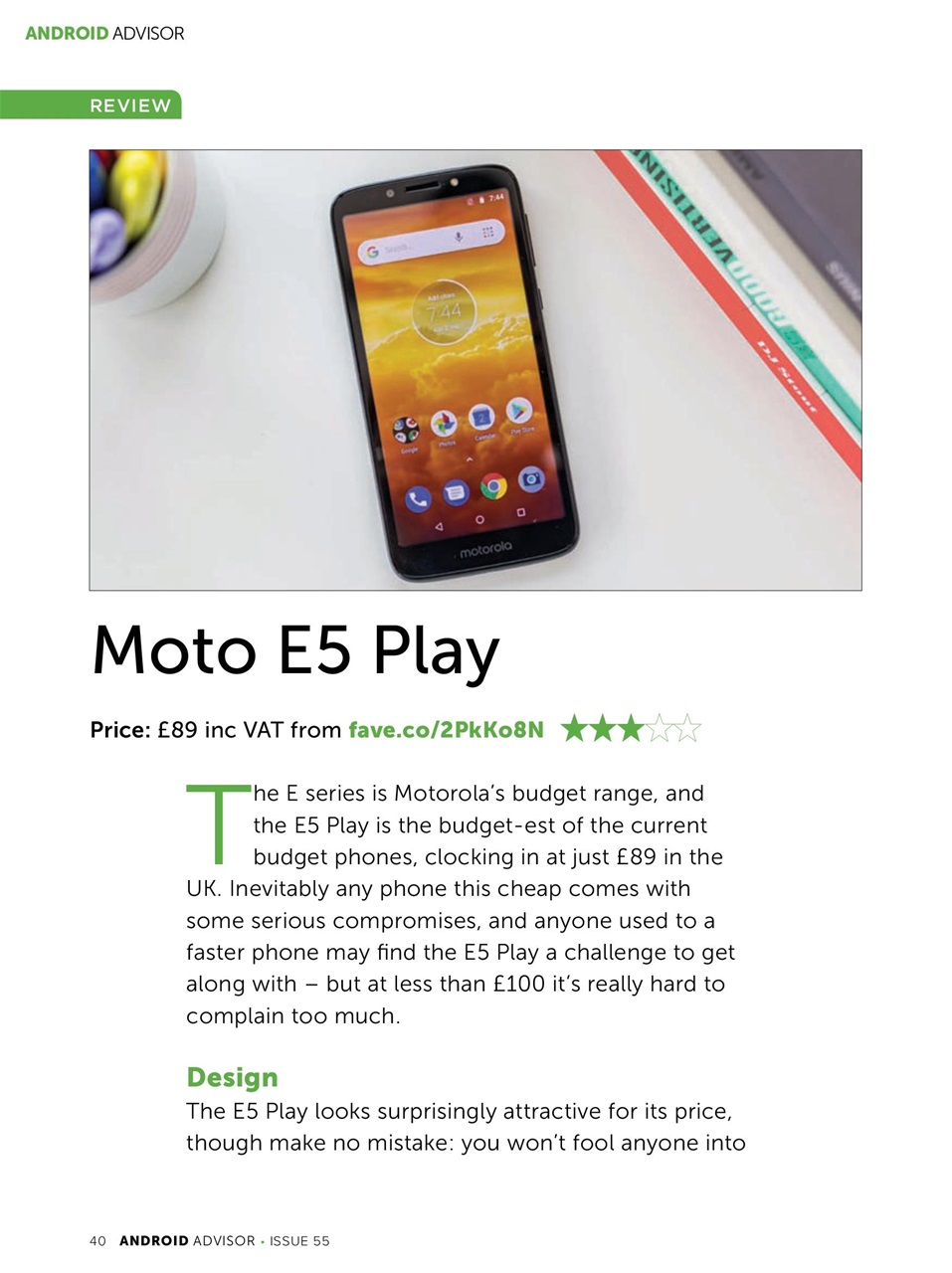 Android Advisor Preview Pages