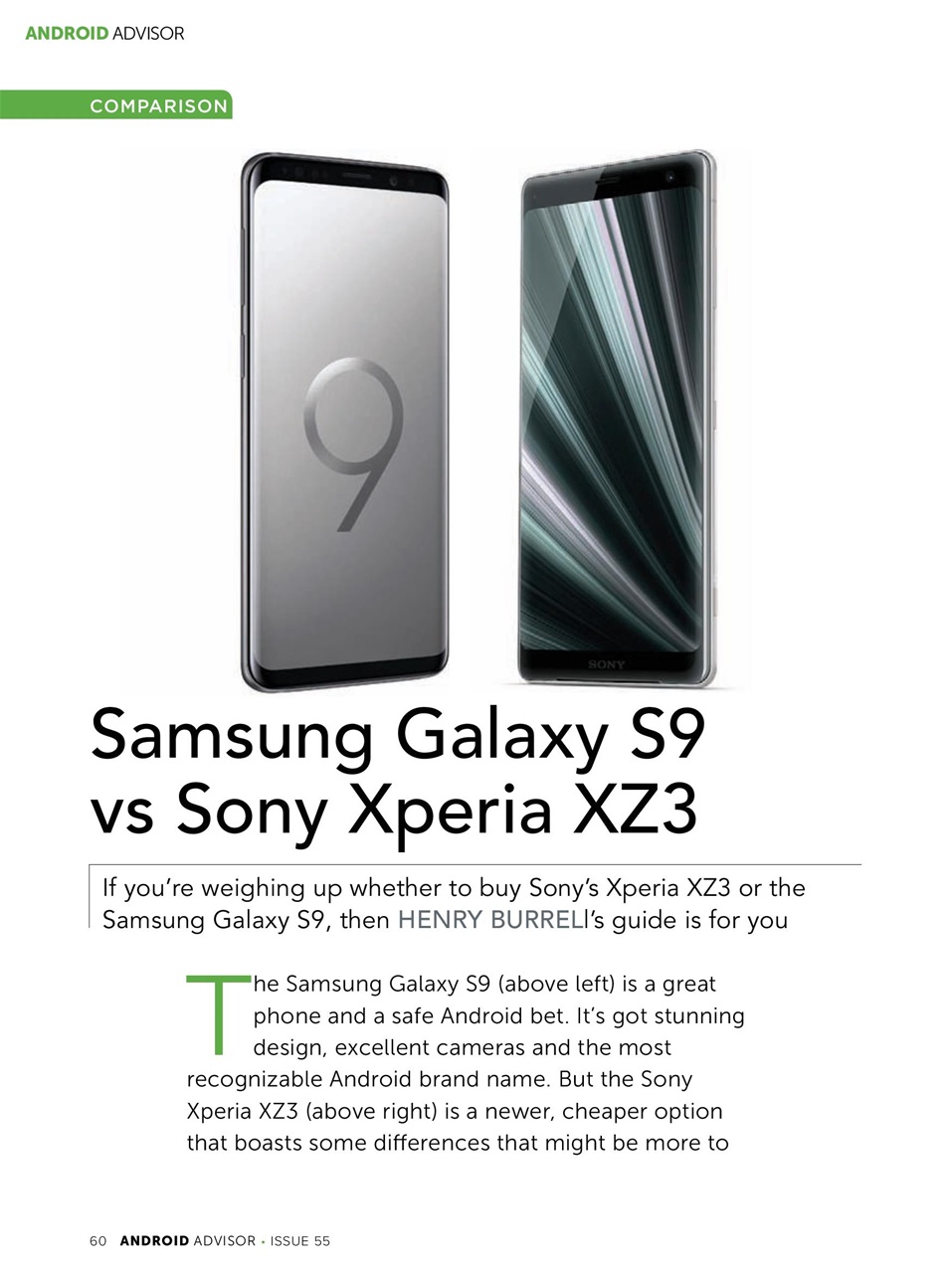 Android Advisor Preview Pages