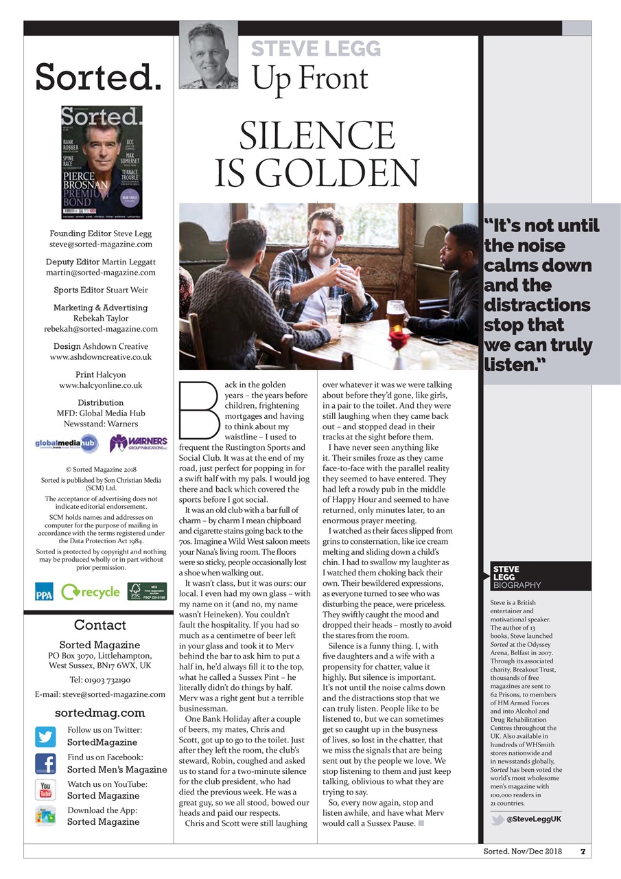 Sorted Magazine – The men's mag with morals Preview Pages