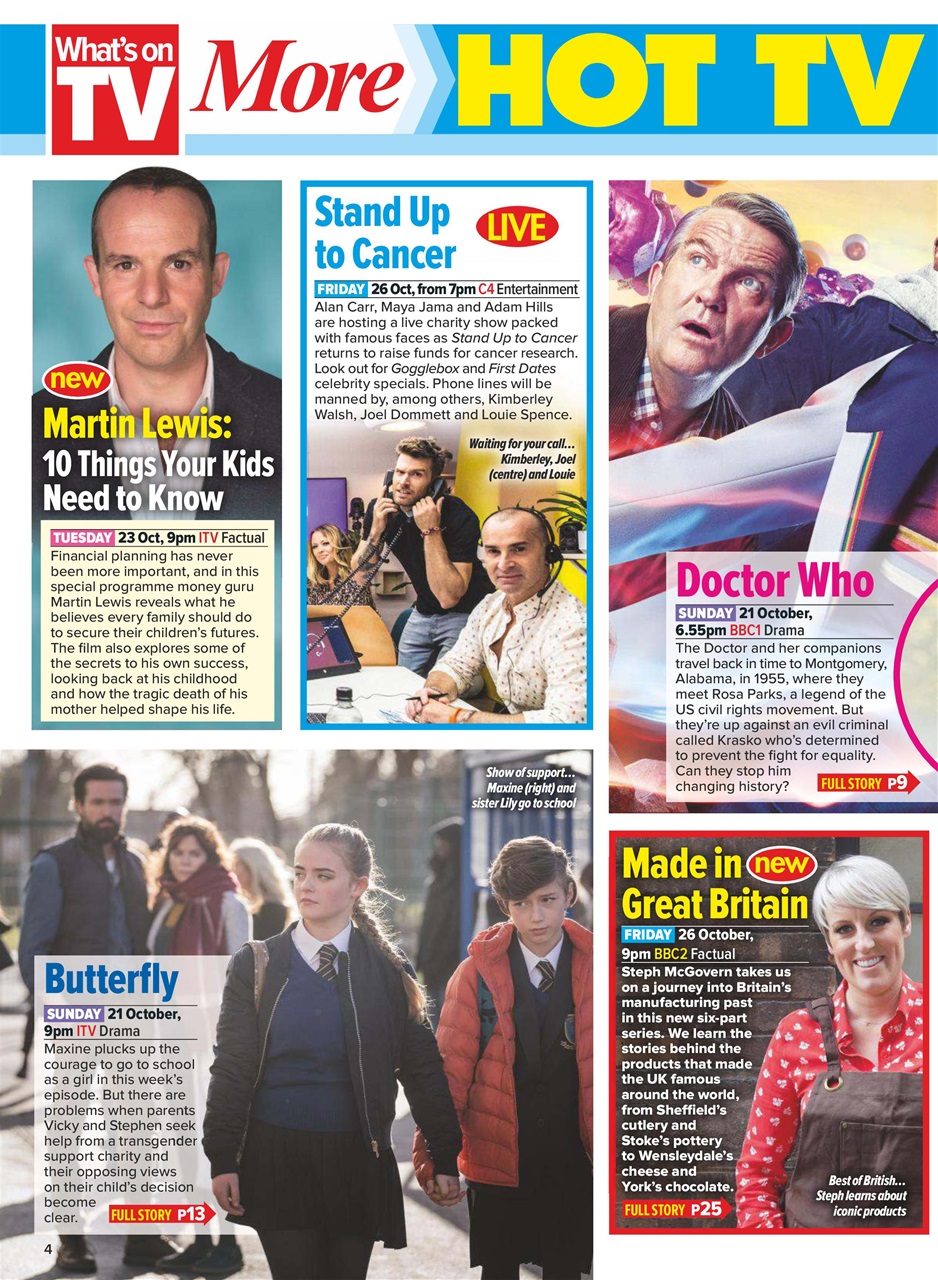 What's on TV Preview Pages