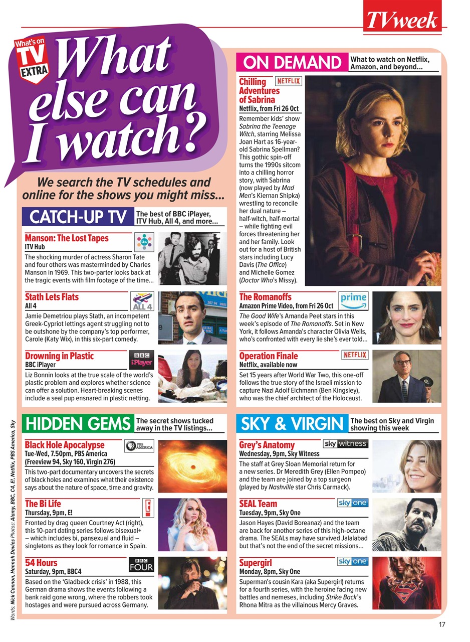 What's on TV Preview Pages