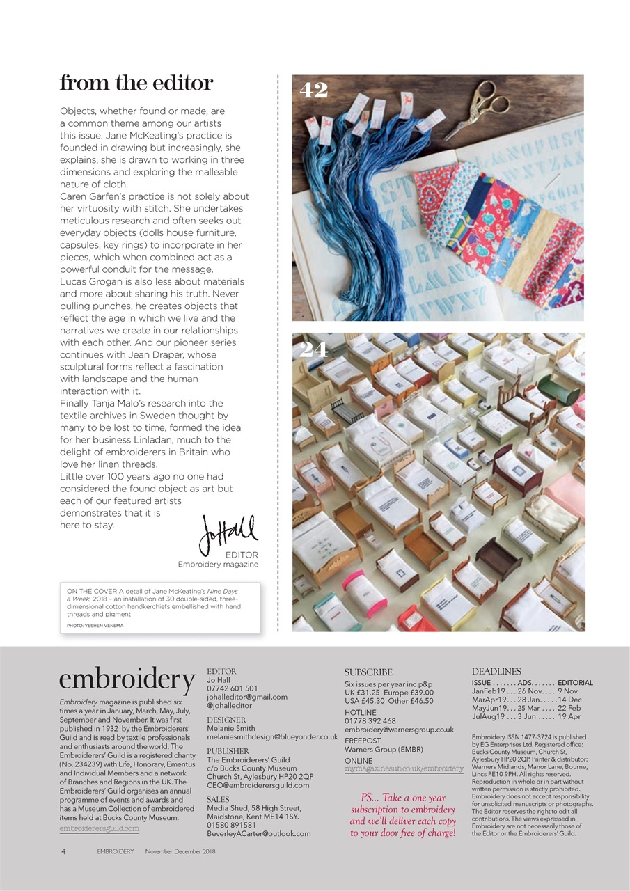 Embroidery Magazine Preview Pages