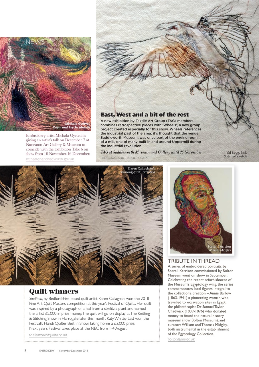 Embroidery Magazine Preview Pages