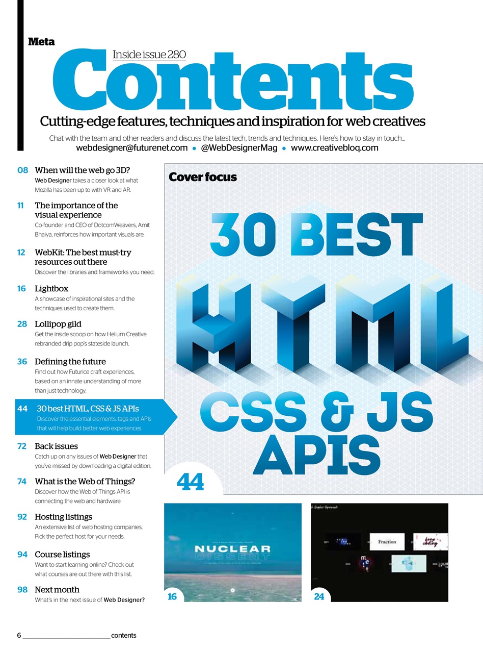 Web Designer Preview Pages