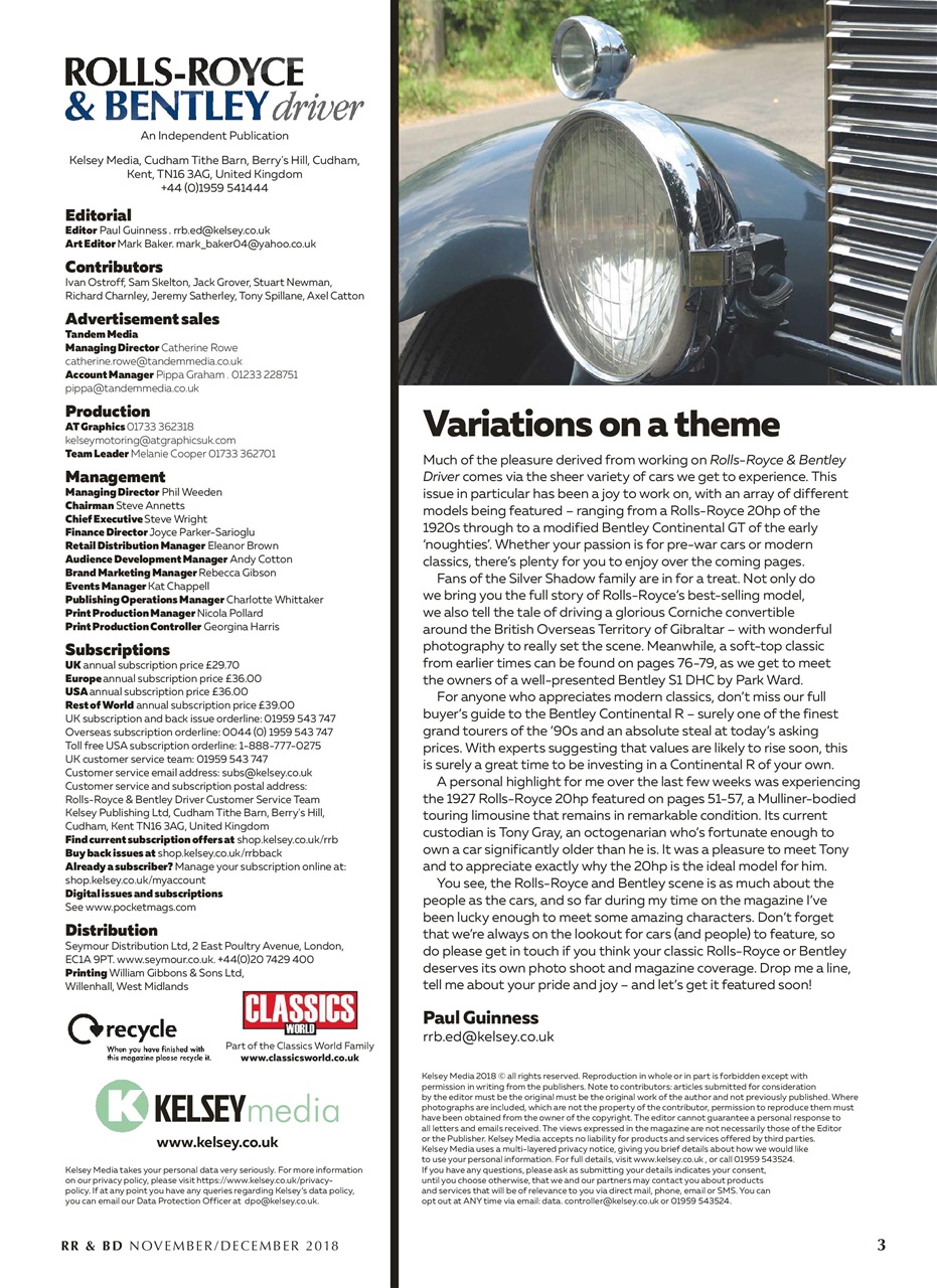 Rolls-Royce & Bentley Driver Preview Pages