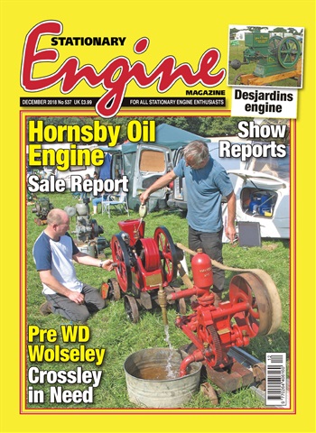 Stationary Engine issue December 2018