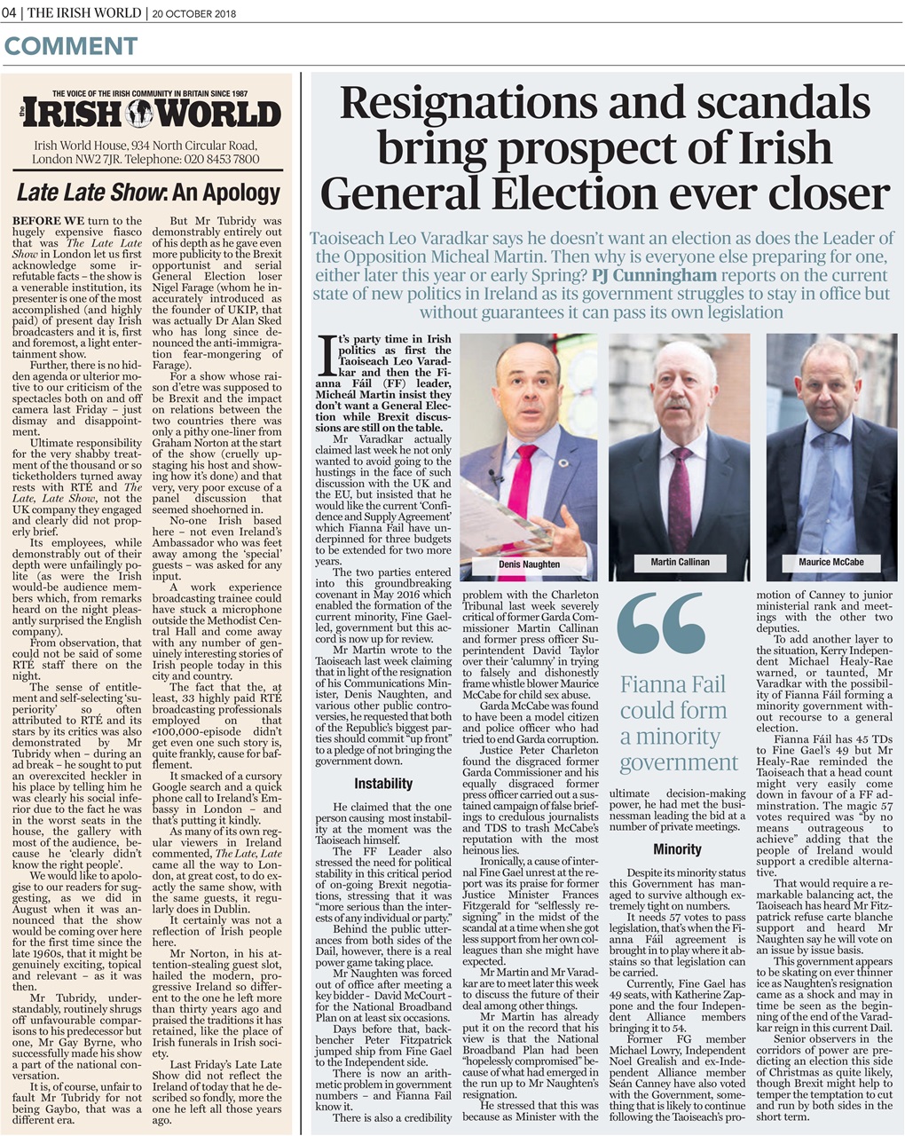 Irish World Preview Pages