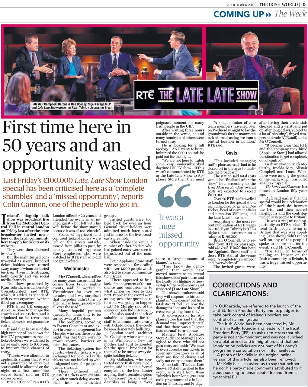 Irish World Preview Pages