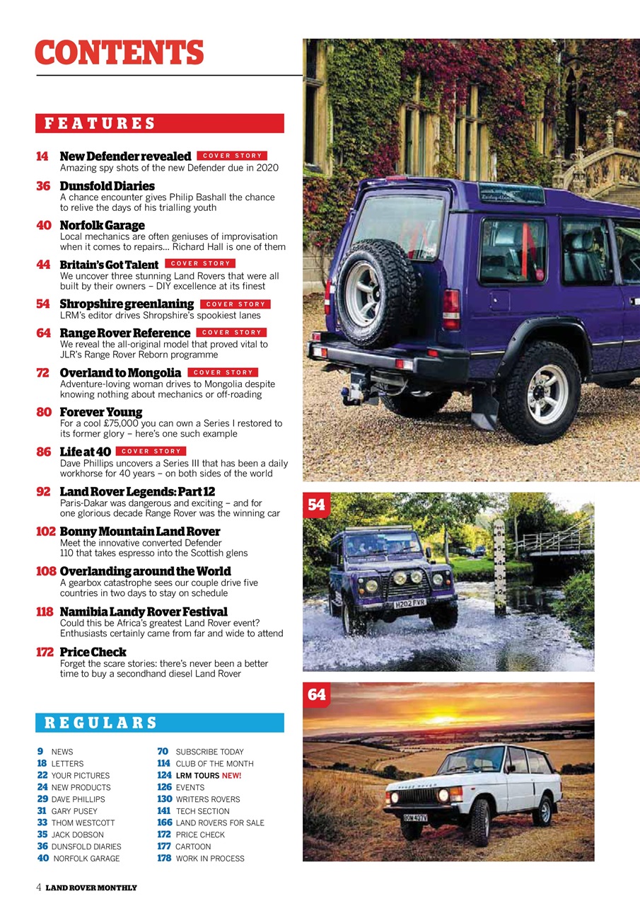 Land Rover Monthly Preview Pages
