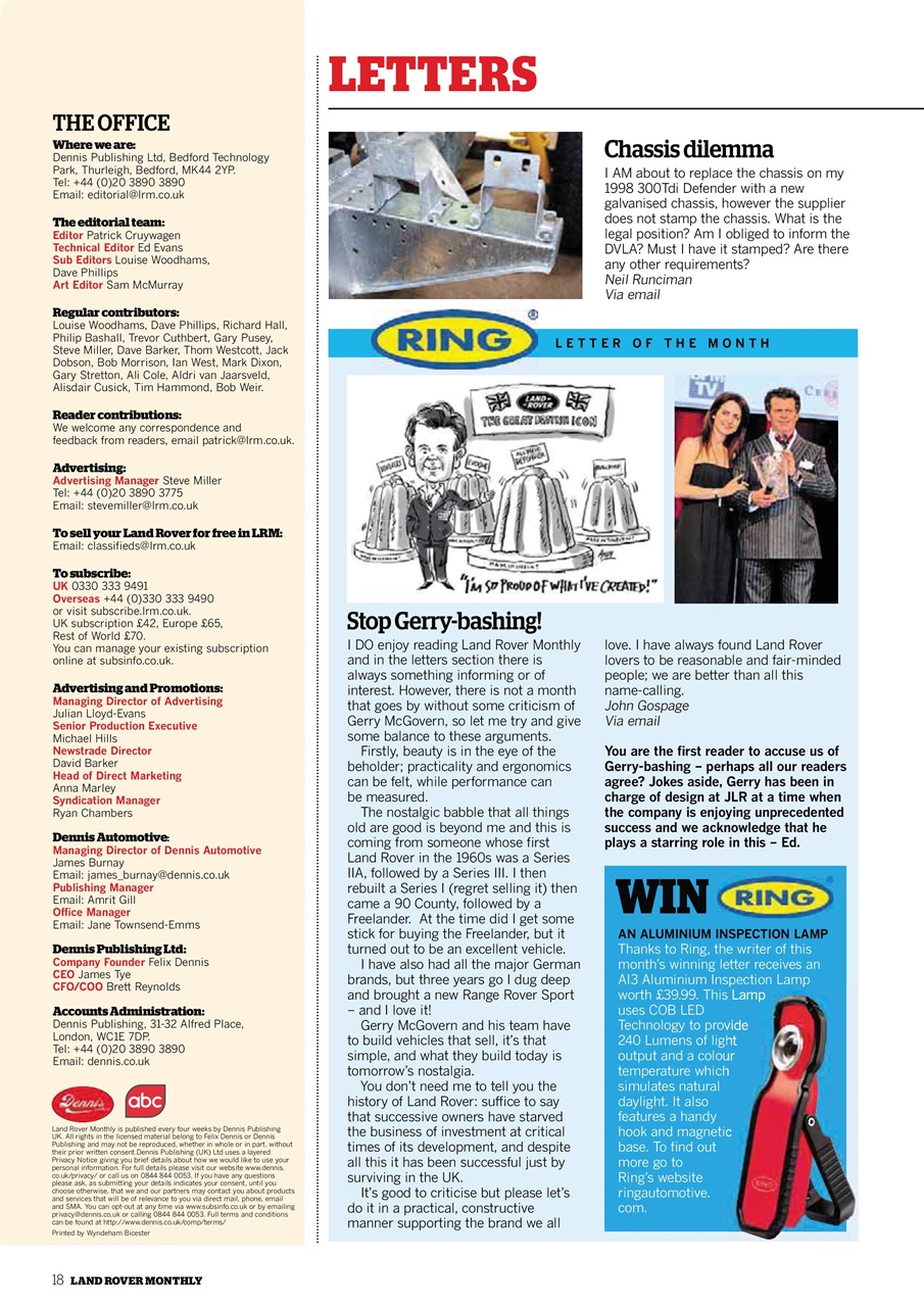 Land Rover Monthly Preview Pages