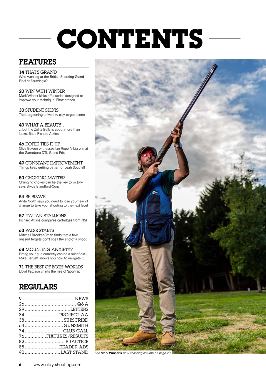 Clay Shooting Preview Pages