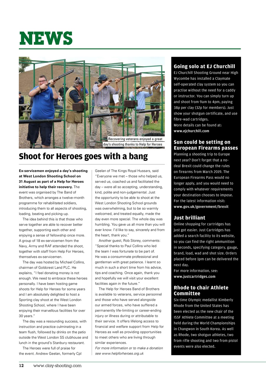 Clay Shooting Preview Pages