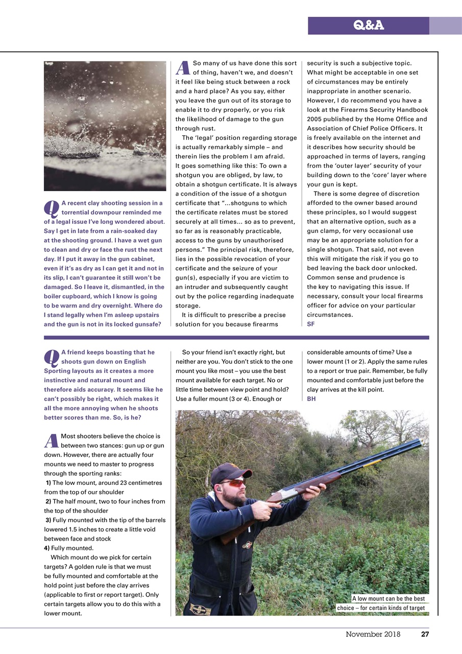 Clay Shooting Preview Pages