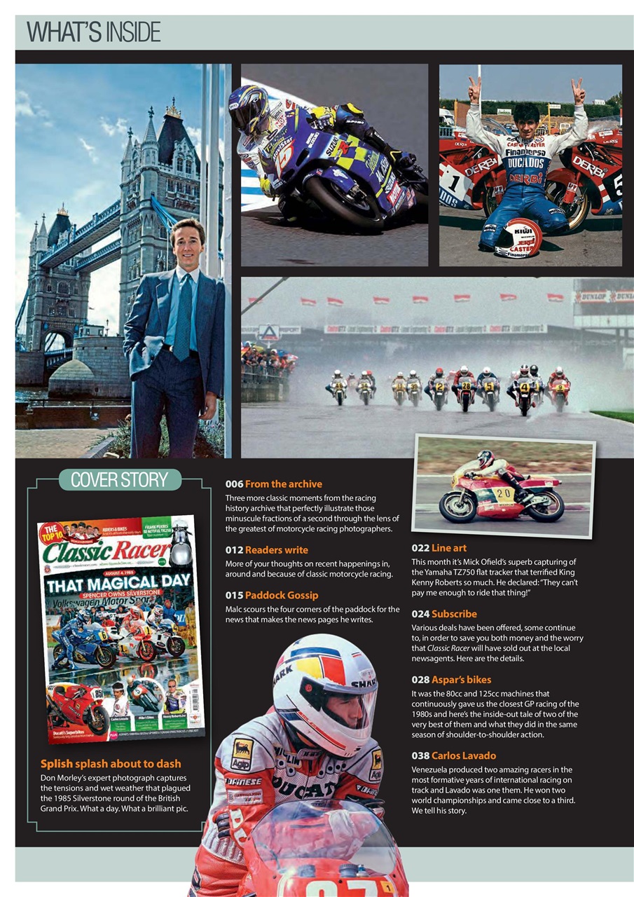 Classic Racer Preview Pages