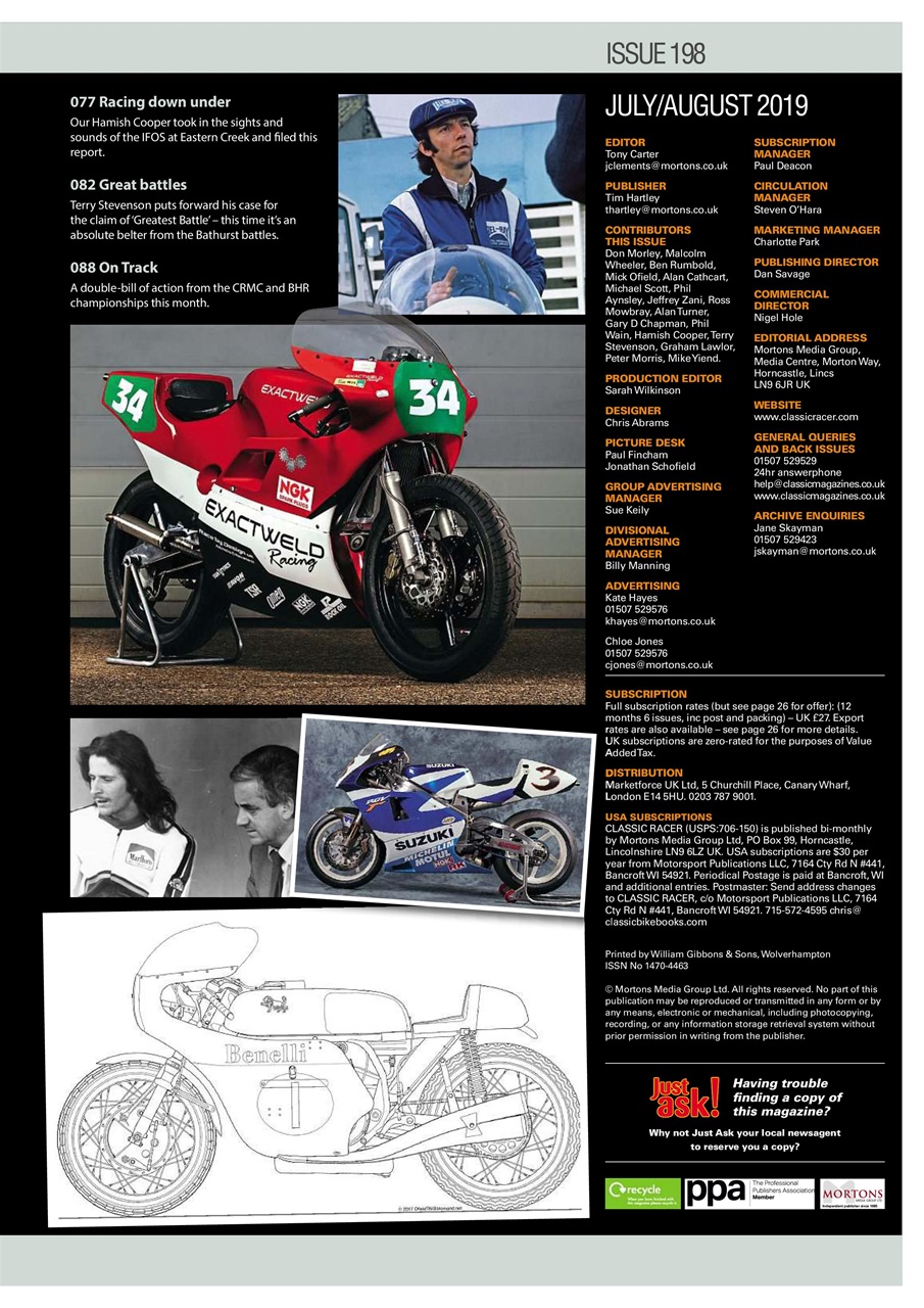 Classic Racer Preview Pages