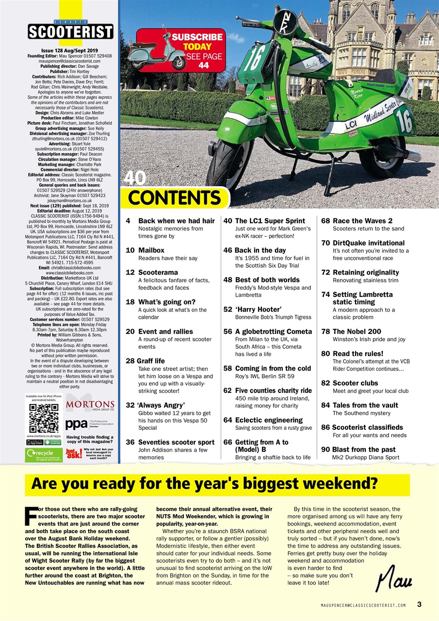 Classic Scooterist Preview Pages