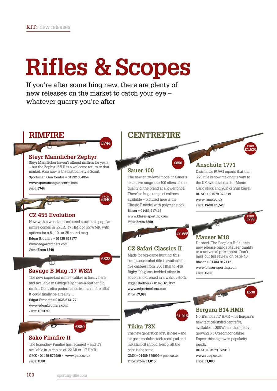 Sporting Rifle Preview Pages