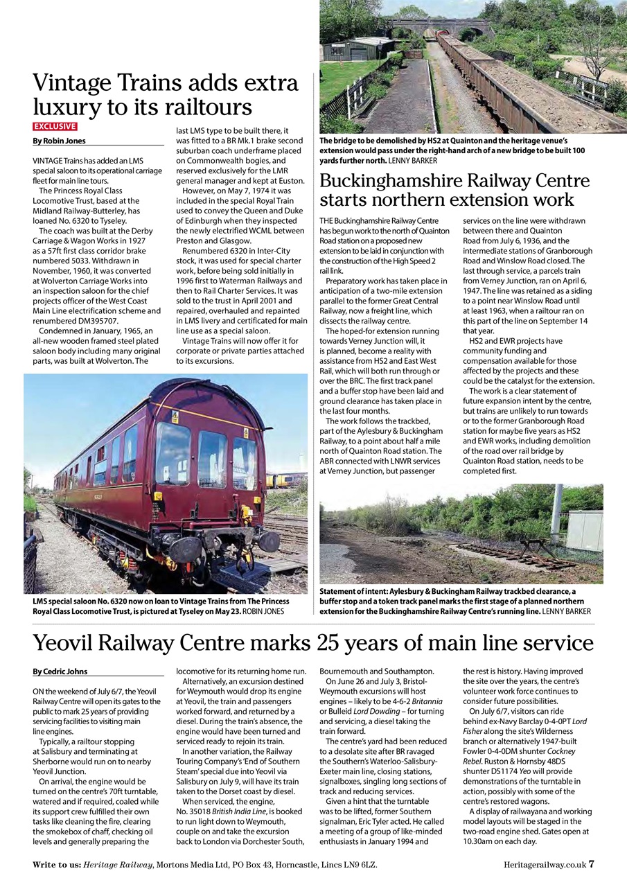 Heritage Railway Preview Pages