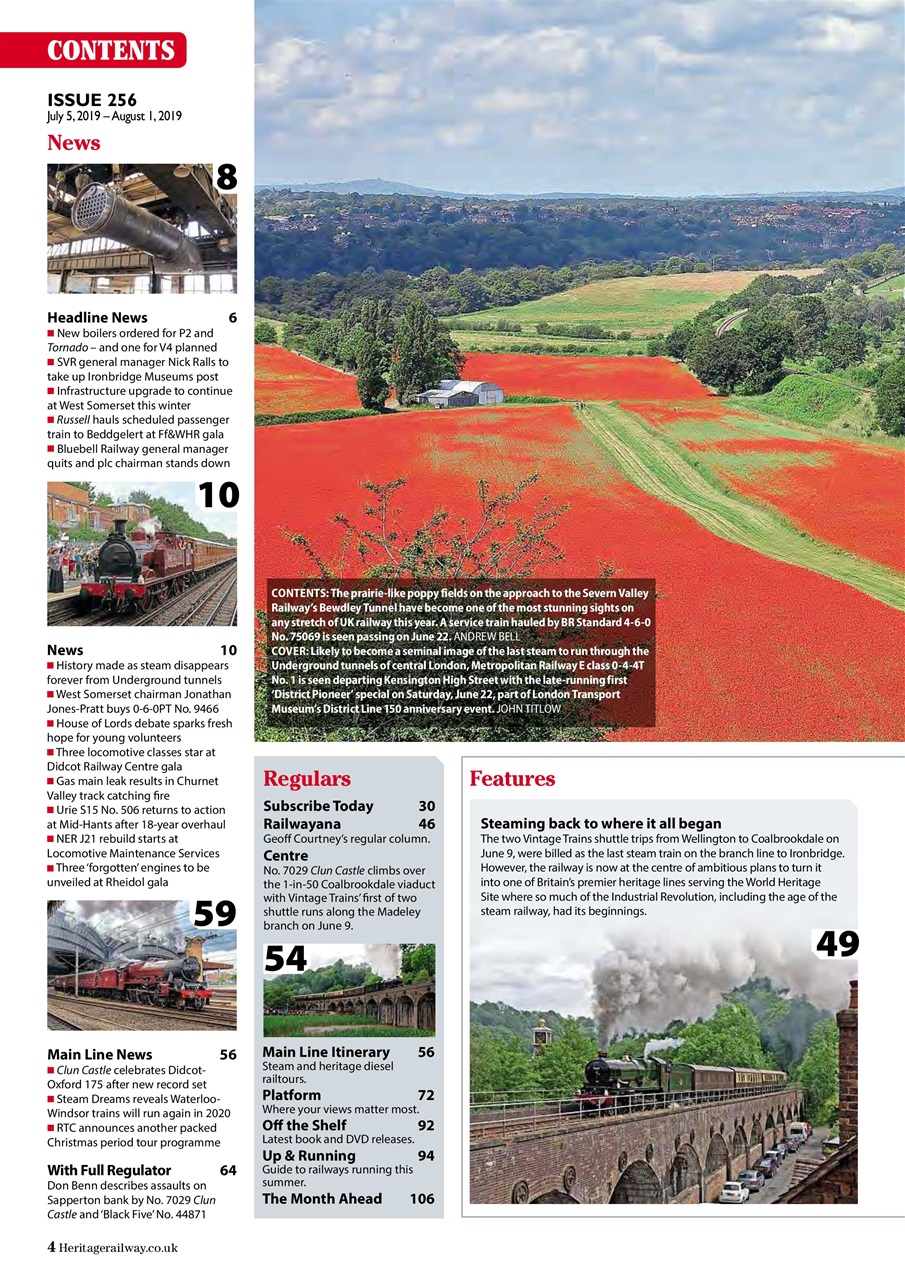 Heritage Railway Preview Pages