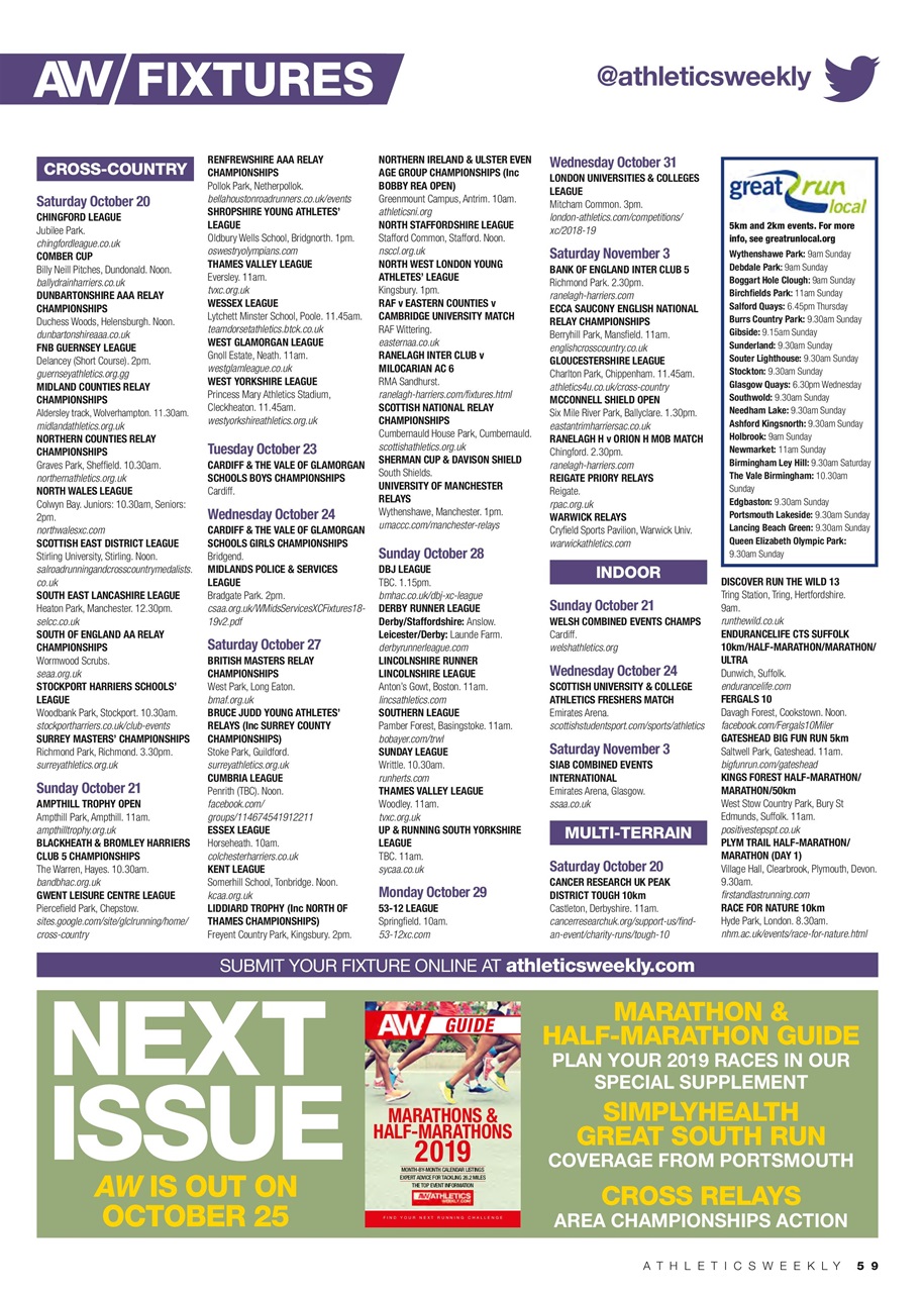 AW – Athletics Weekly Magazine Preview Pages