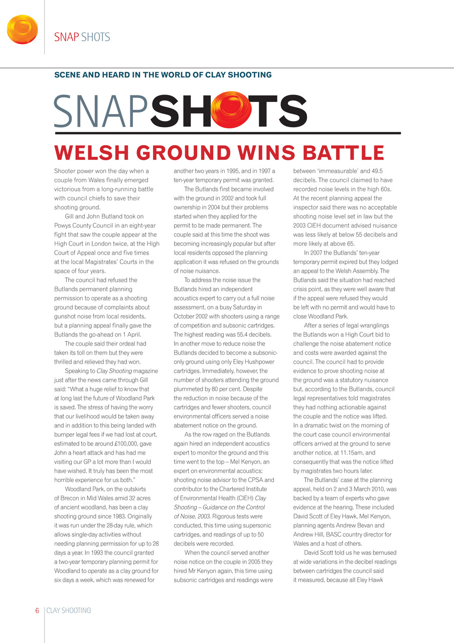 Clay Shooting Preview Pages