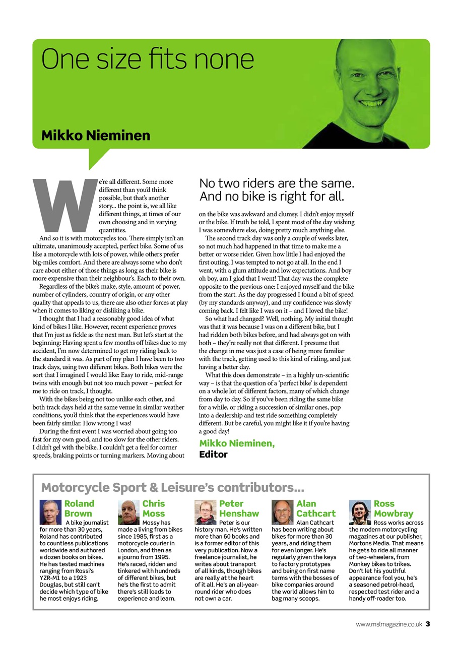 Motorcycle Sport & Leisure Preview Pages