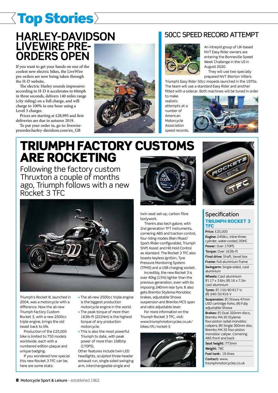 Motorcycle Sport & Leisure Preview Pages