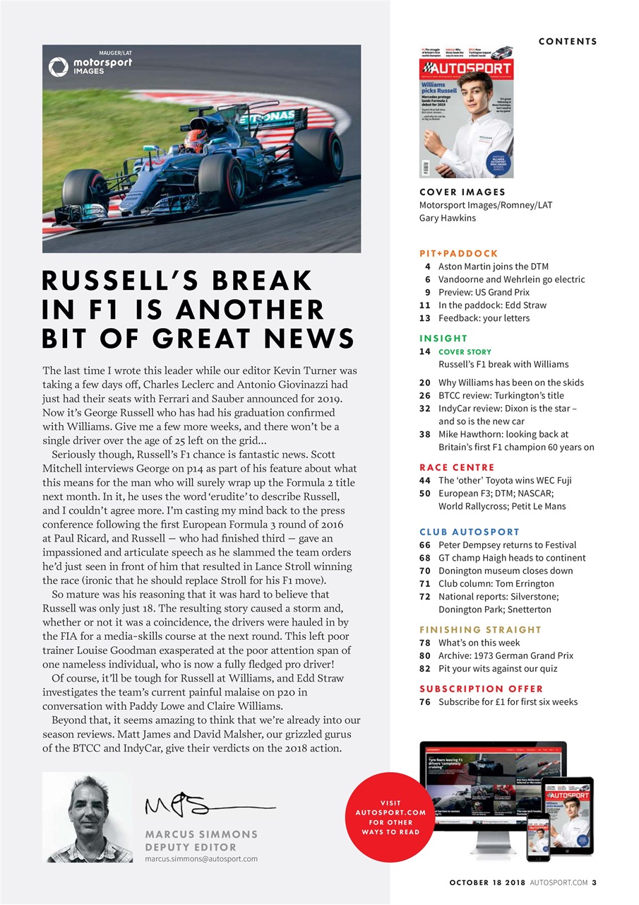 Autosport Preview Pages