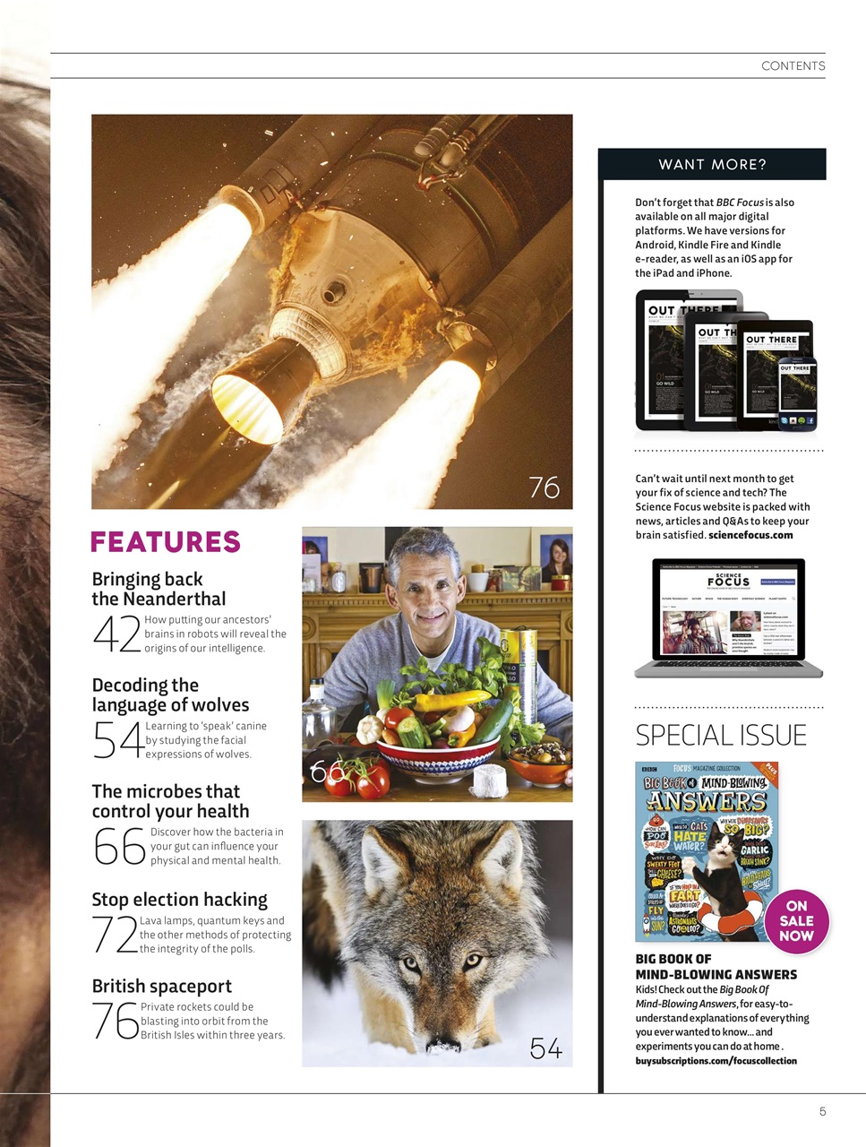 BBC Science Focus Magazine Preview Pages