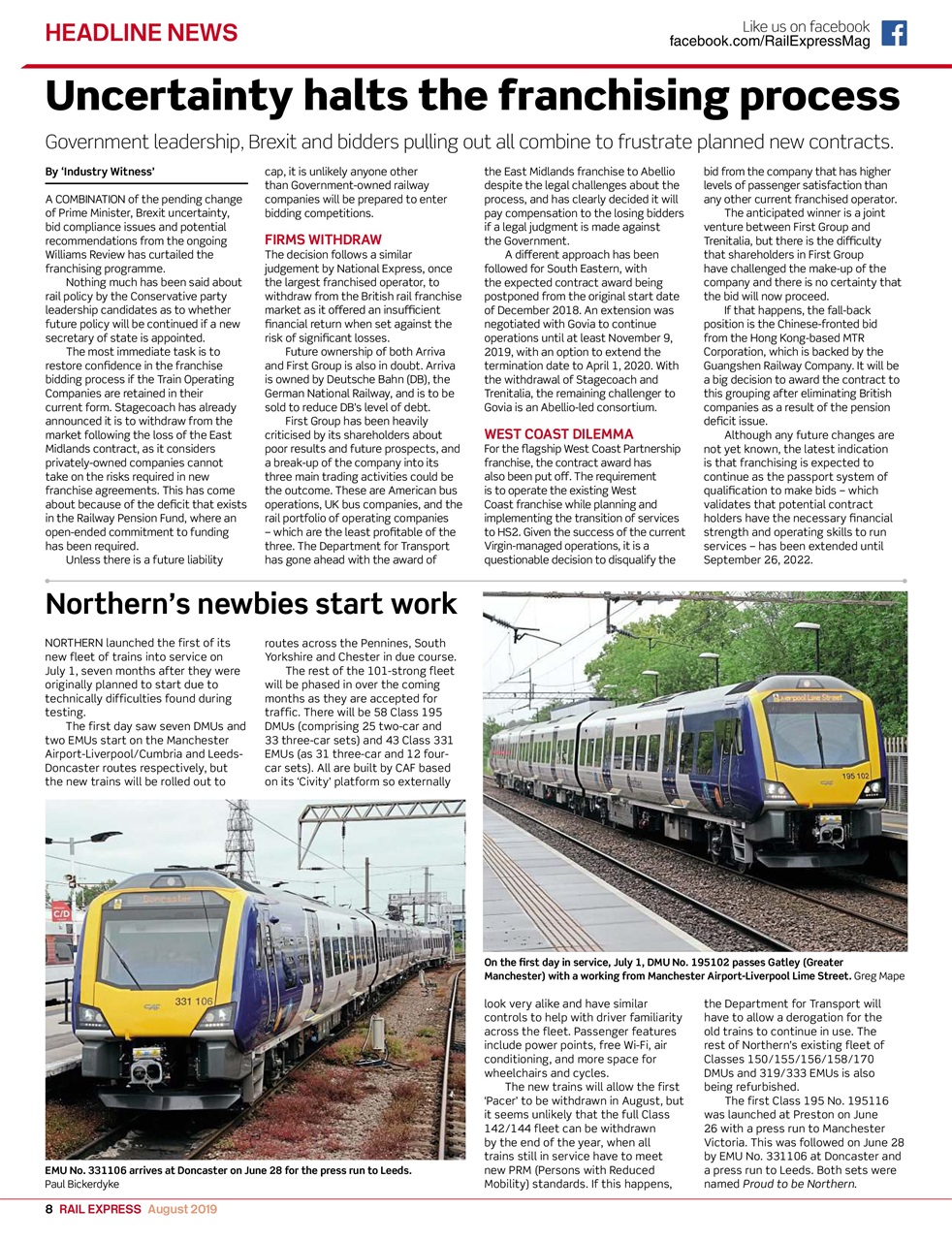 Rail Express Preview Pages