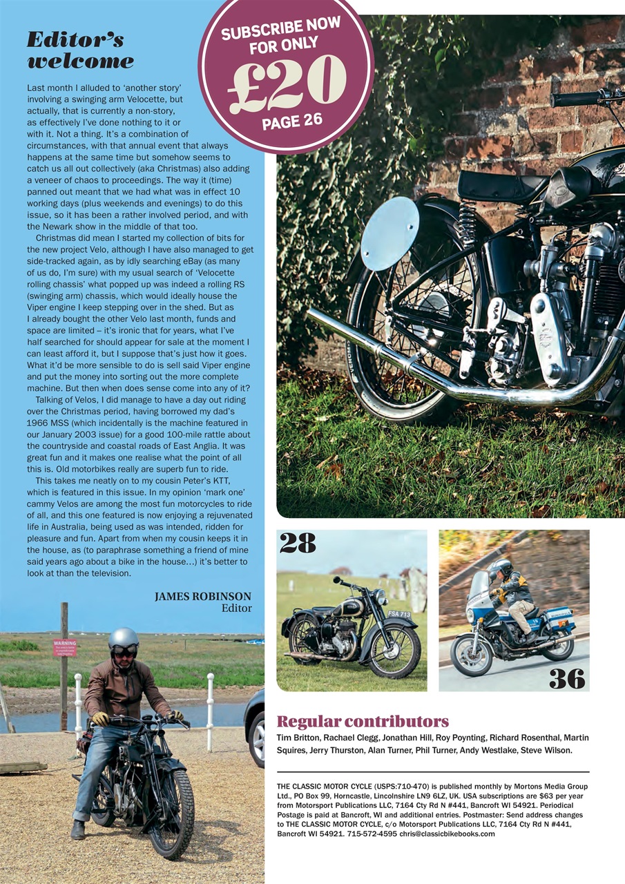 The Classic MotorCycle Preview Pages