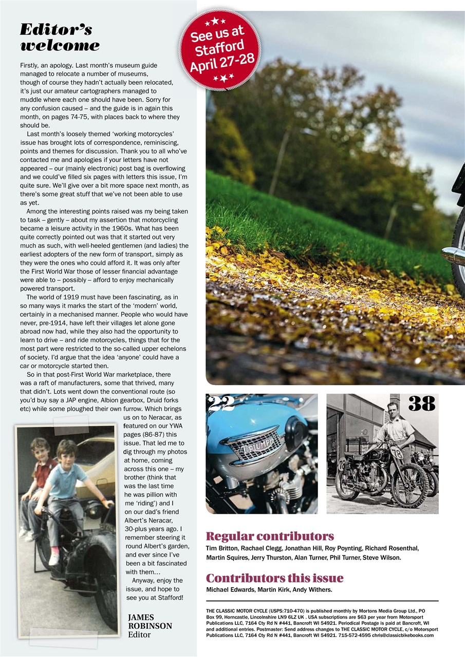 The Classic MotorCycle Preview Pages