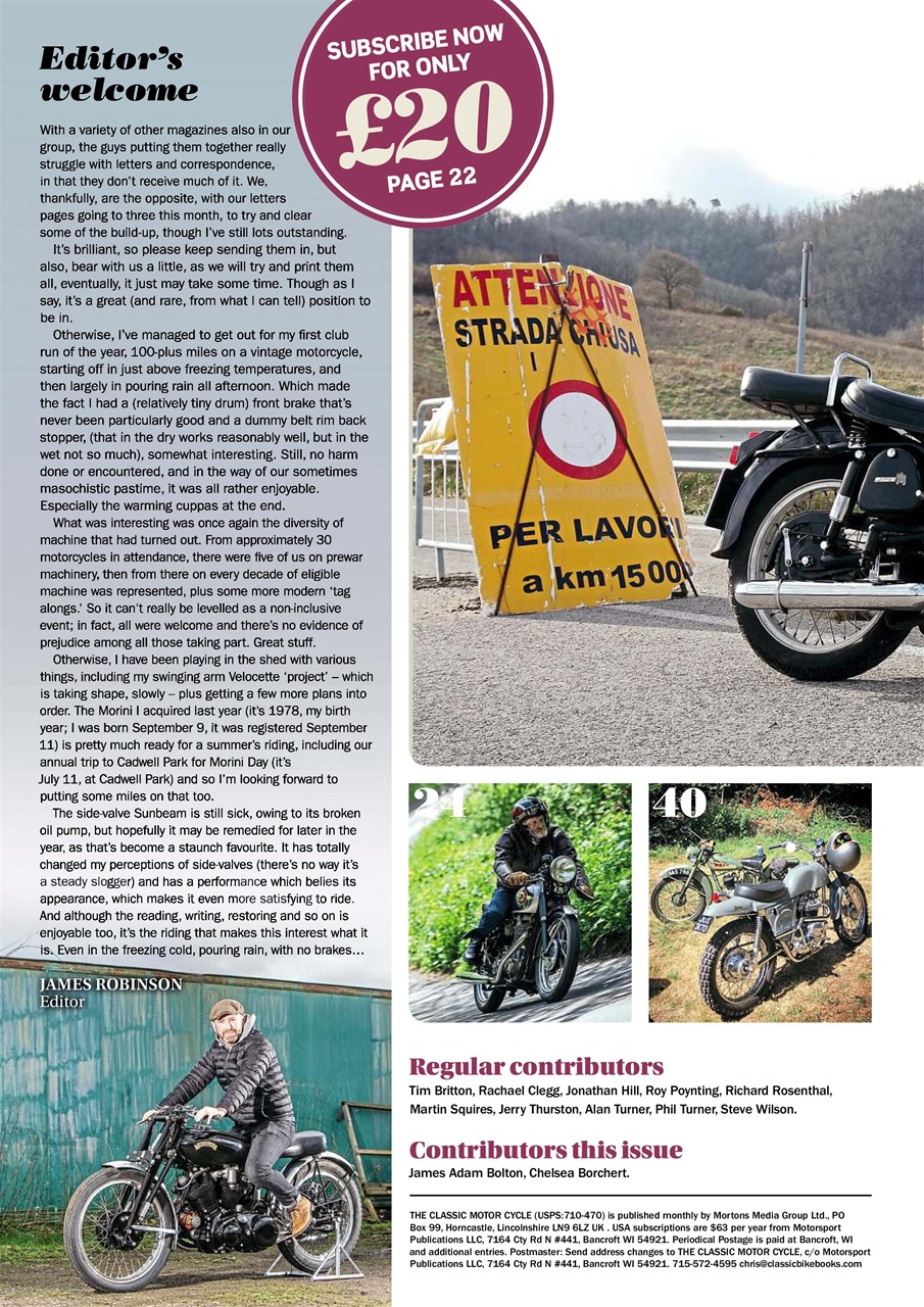 The Classic MotorCycle Preview Pages