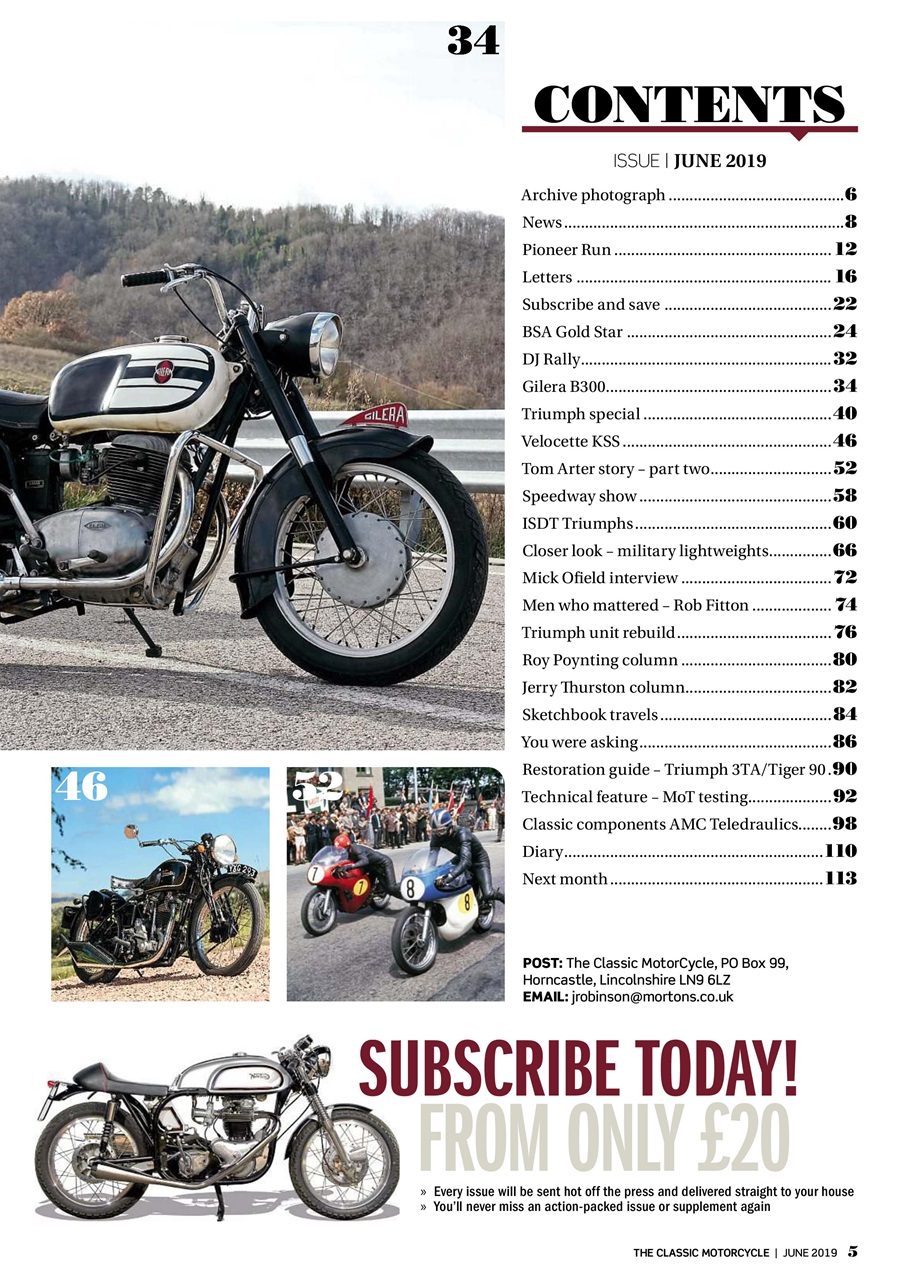 The Classic MotorCycle Preview Pages