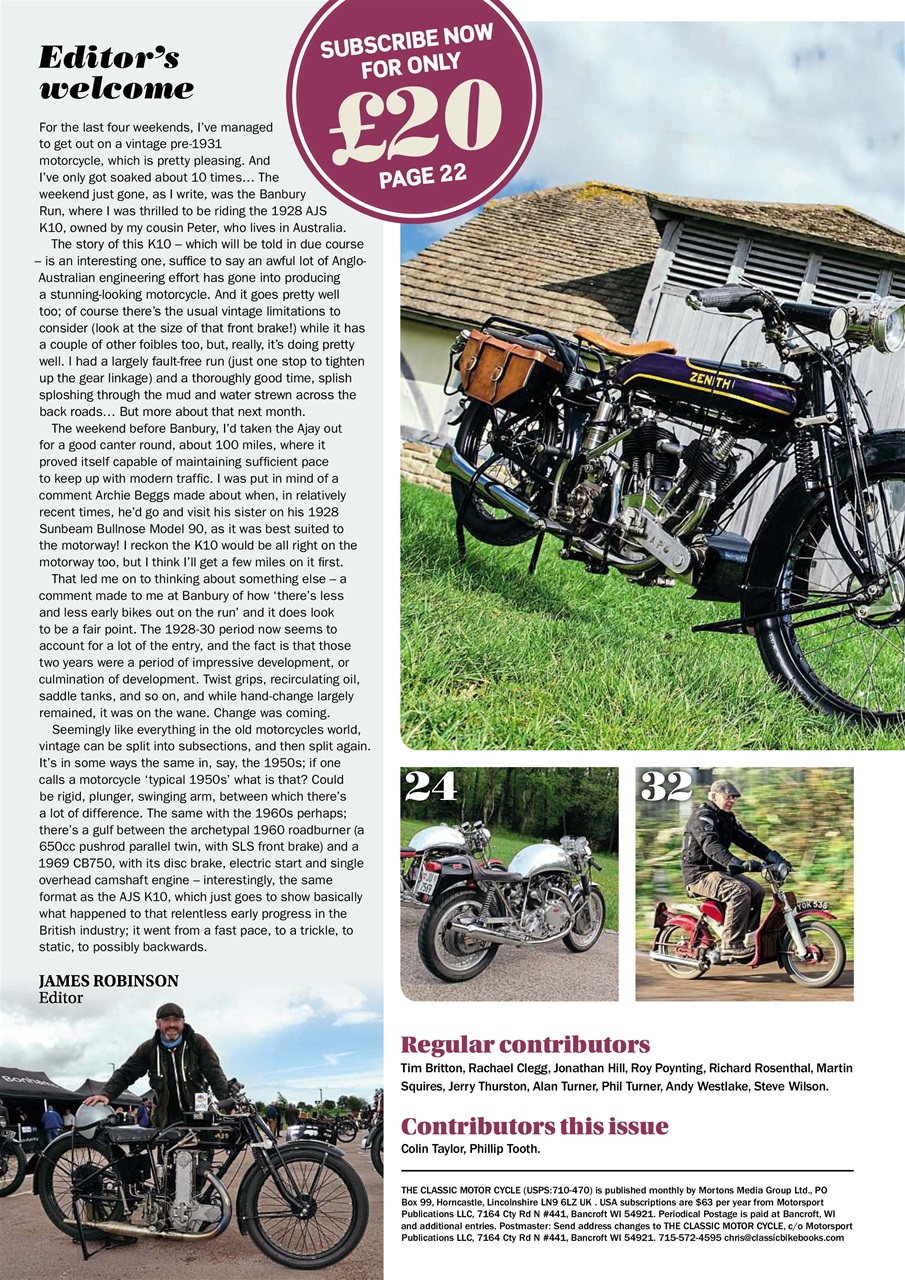 The Classic MotorCycle Preview Pages
