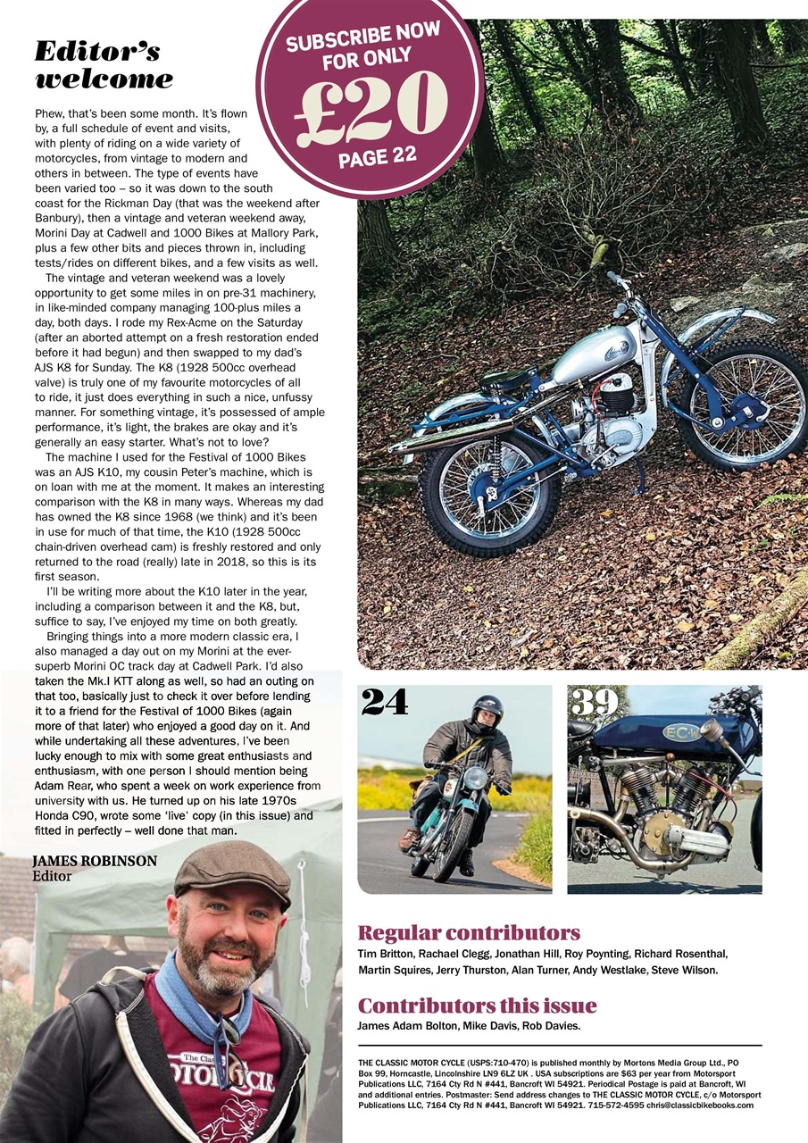 The Classic MotorCycle Preview Pages