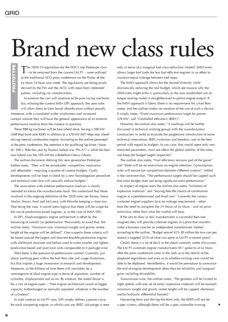 Race Engine Technology Preview Pages