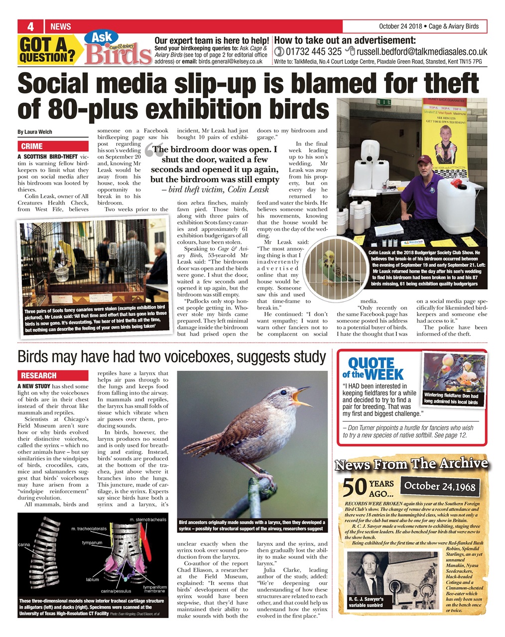 Cage & Aviary Birds Preview Pages