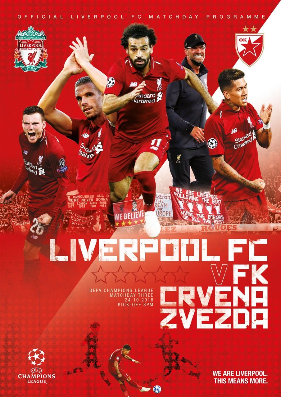 Liverpool FC Programmes Preview Pages