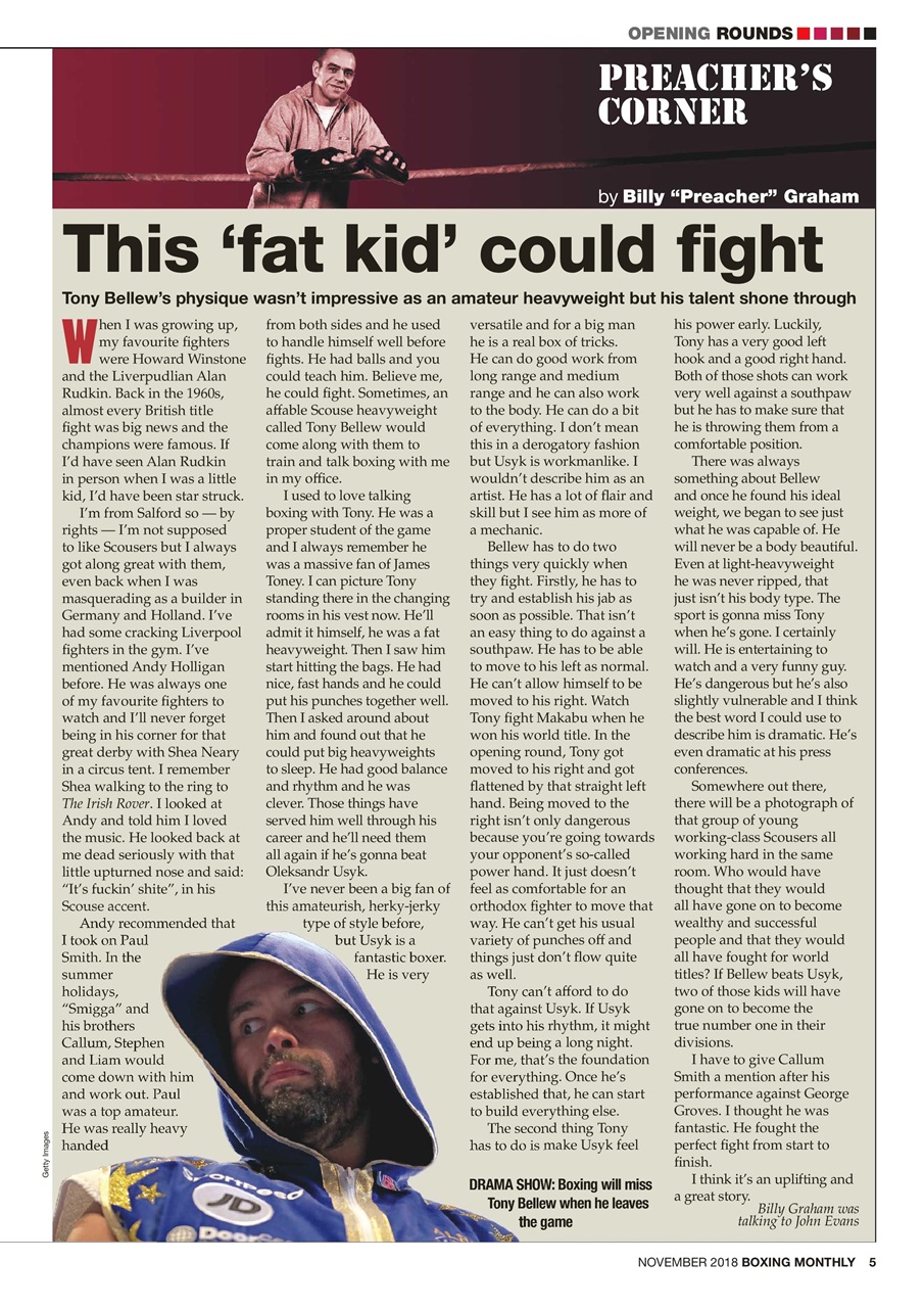 Boxing Monthly Preview Pages