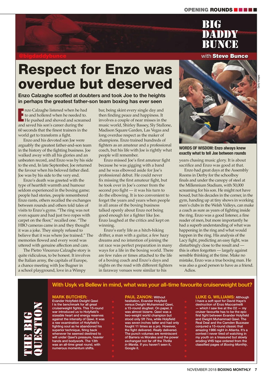 Boxing Monthly Preview Pages