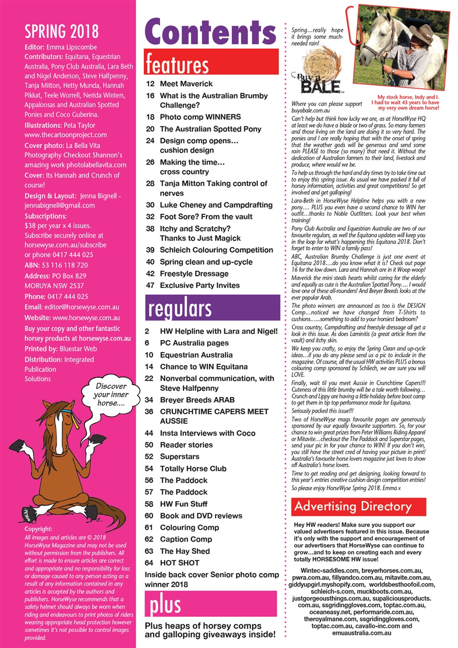 HorseWyse Magazine Preview Pages